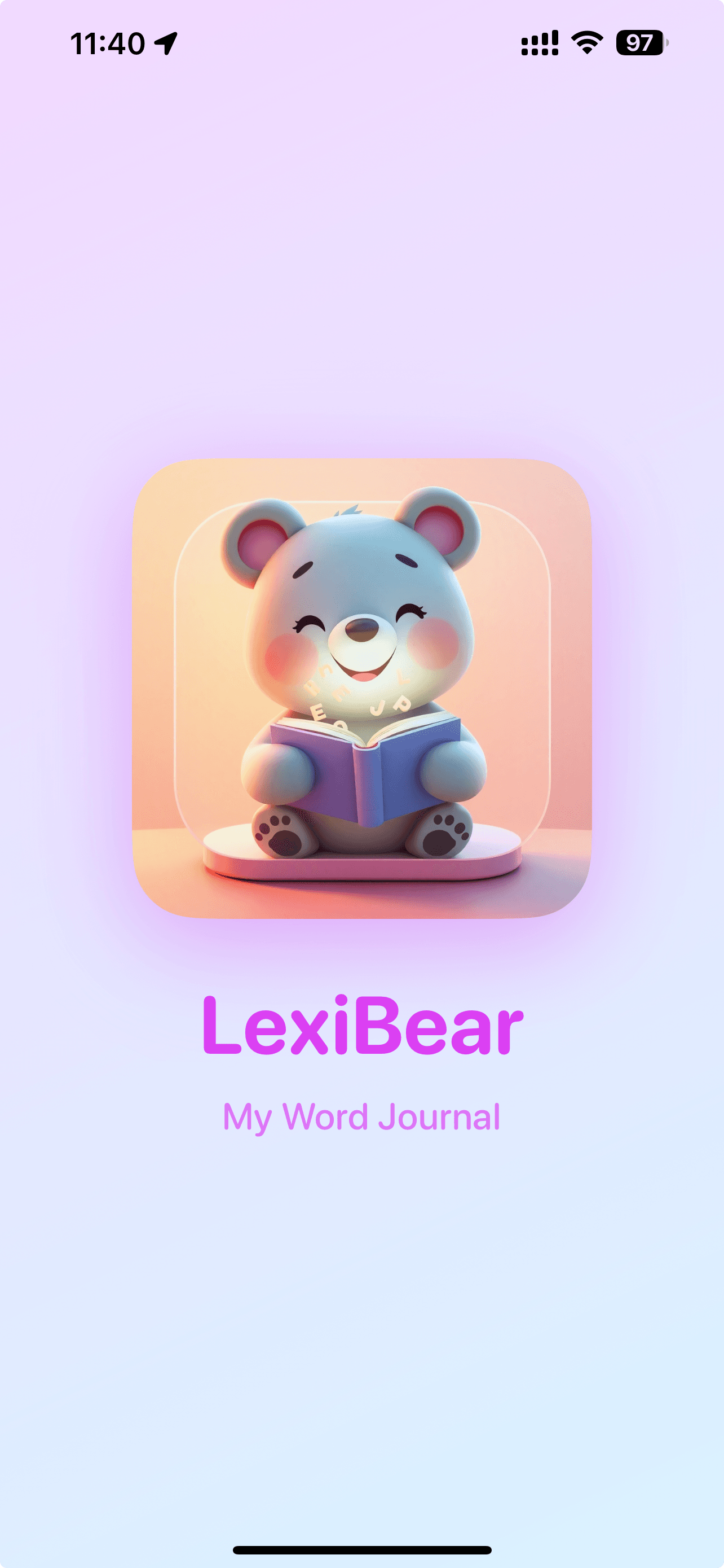 LexiBear splash screen